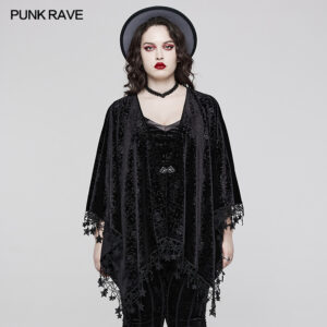 PUNK RAVE Goth Velvet Shawl