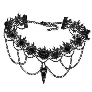 Goth Bird Skull Choker
