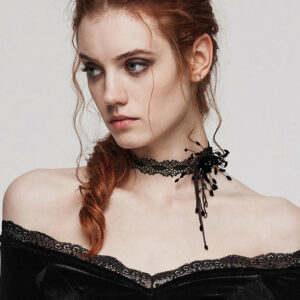 Goth Black Blood Drop Choker