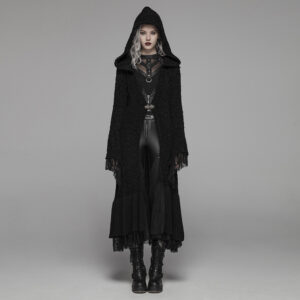 PUNK RAVE Gothic Thickened Warm Cardigan Sweater