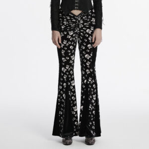 Goth Skull Flared Pants