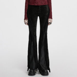 Wasteland Tassel Flare Pants-Black