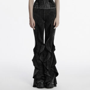 Gothic Doomsday Wasteland Flared Pants