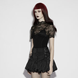 Goth Striped Pumpkin Shorts