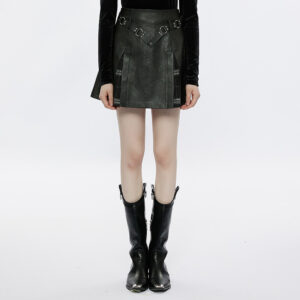 Plaid Splicing Skirt