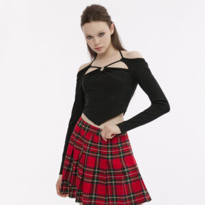 Punk Rave Heart Shaped Long Sleeves Top