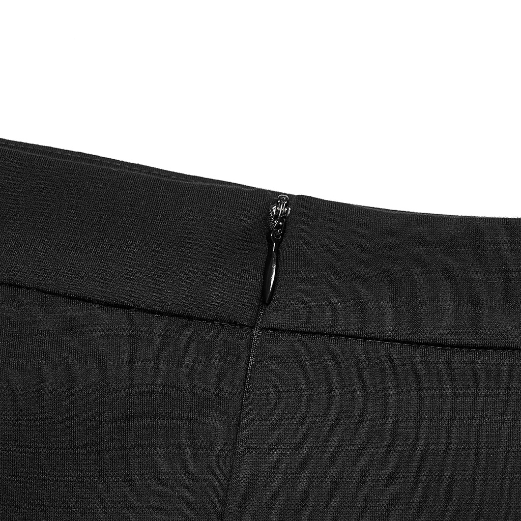 Dark Chinese Style Handwritten Ink Print Asymmetric Skirt - Image 7