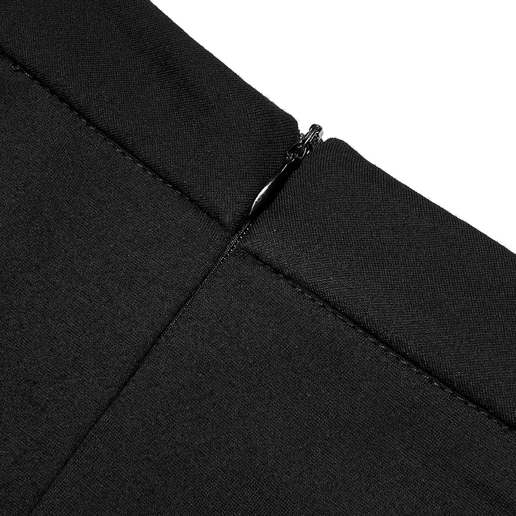 Dark Chinese Style Keel Embroidered Asymmetric Long Skirt - Image 8