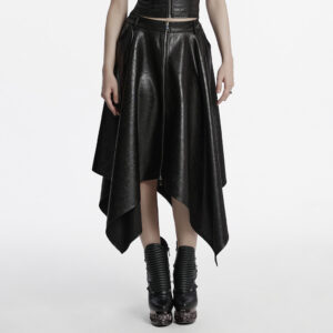 Punk Faux Leather Skirt