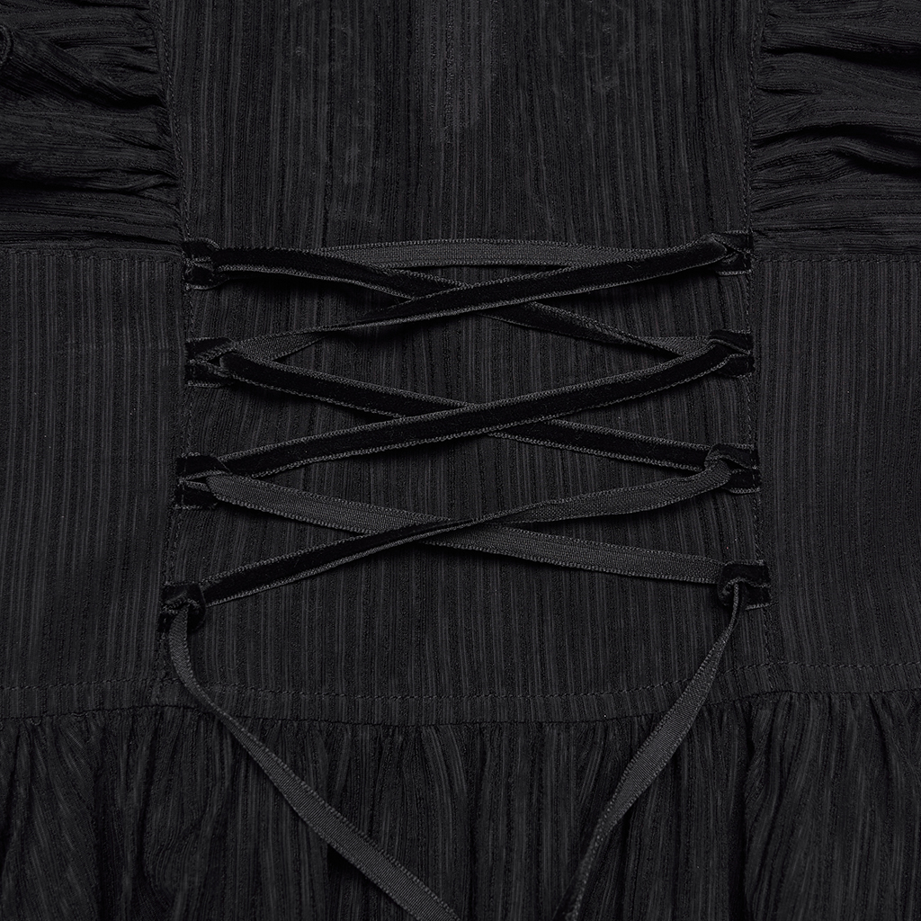 Goth Romantic V-neck Flying Sleeve Dress - Image 8