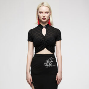 Dark Style Minimalist Halter Neck Top