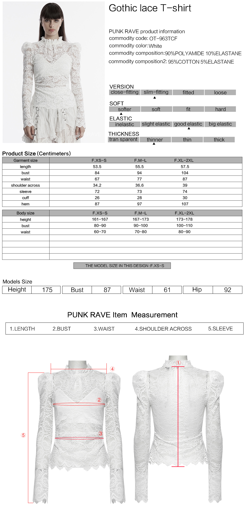 Gothic Lace White Shirt - Image 10