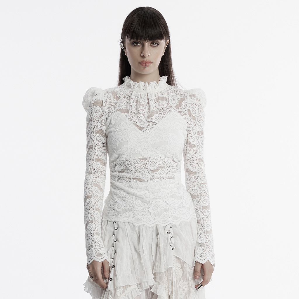 Gothic Lace White Shirt