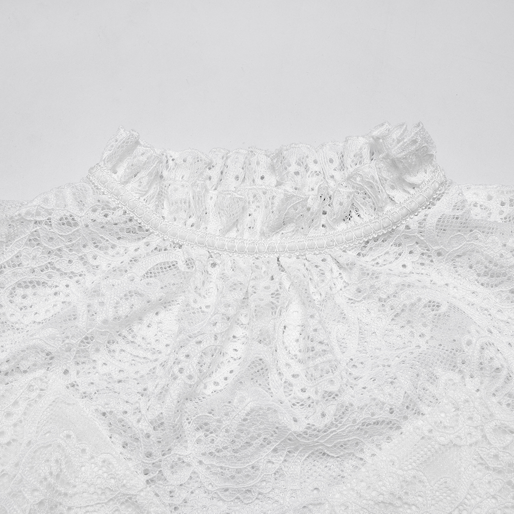 Gothic Lace White Shirt - Image 9
