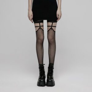 Punk Skull Knee Length Gauze Socks