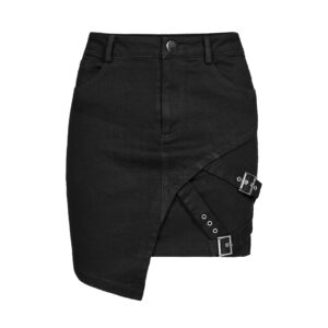 Punk Diagonal Denim Skirt