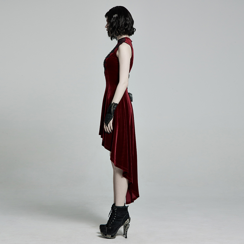 Gothic Sexy Retro Dress - Red - Image 2