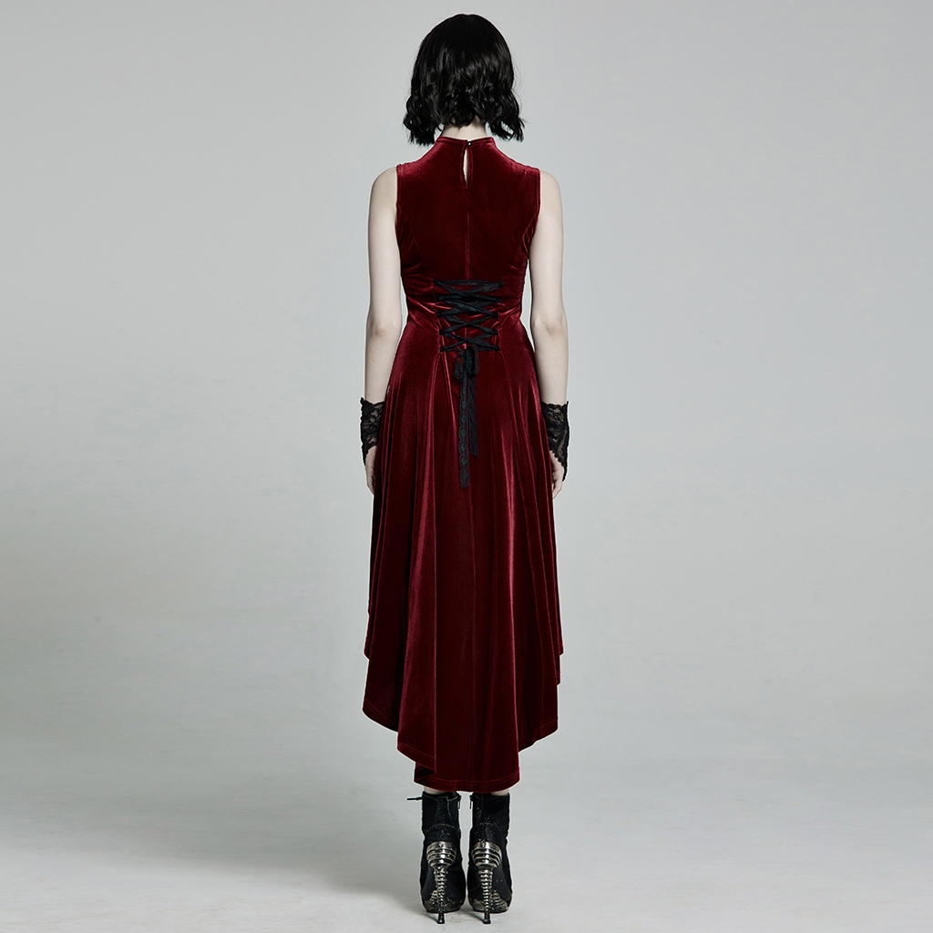 Gothic Sexy Retro Dress - Red - Image 3