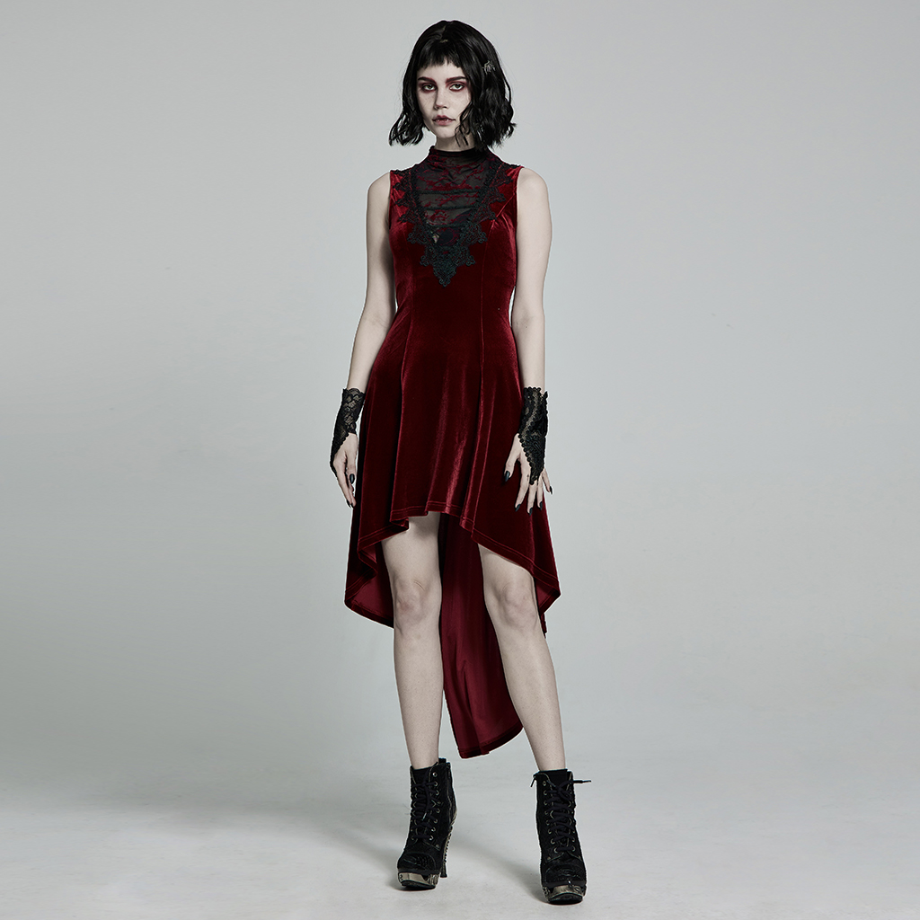 Gothic Sexy Retro Dress - Red - Image 4