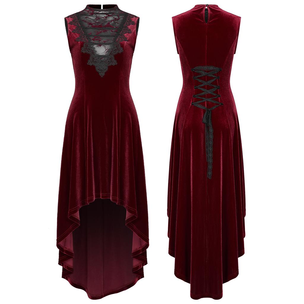 Gothic Sexy Retro Dress - Red - Image 8