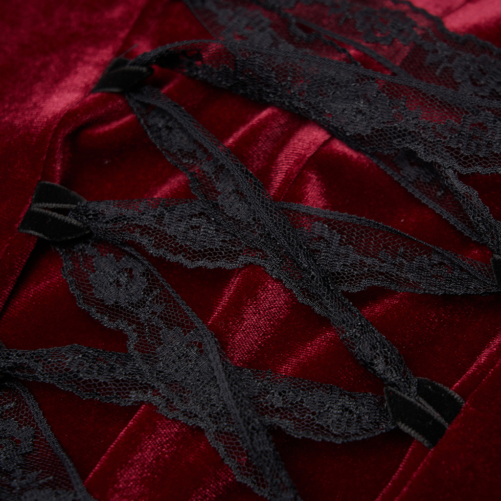 Gothic Sexy Retro Dress - Red - Image 10
