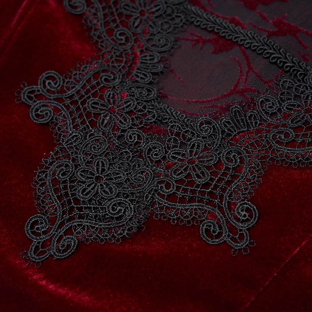 Gothic Sexy Retro Dress - Red - Image 11