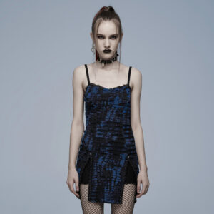Gothic Abstract Print Slip Dress