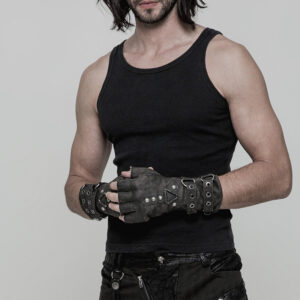 Steampunk Men's Fingerless Gloves