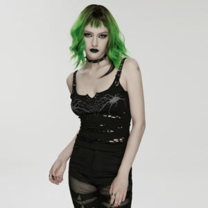 Punk Printed Tattered Vest