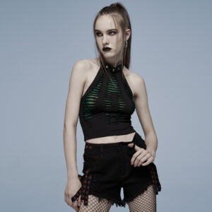 Spider Print Tank Top Vest - Green