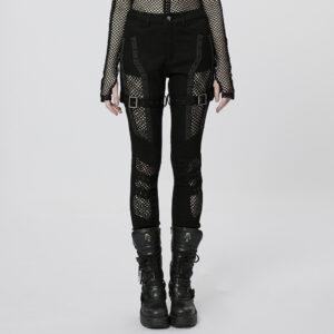 Mesh Tight Denim Pants