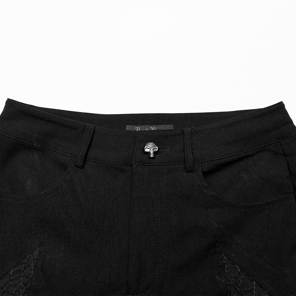 Elastic Goth Mesh Slim Tight Fit Leggings - Image 9