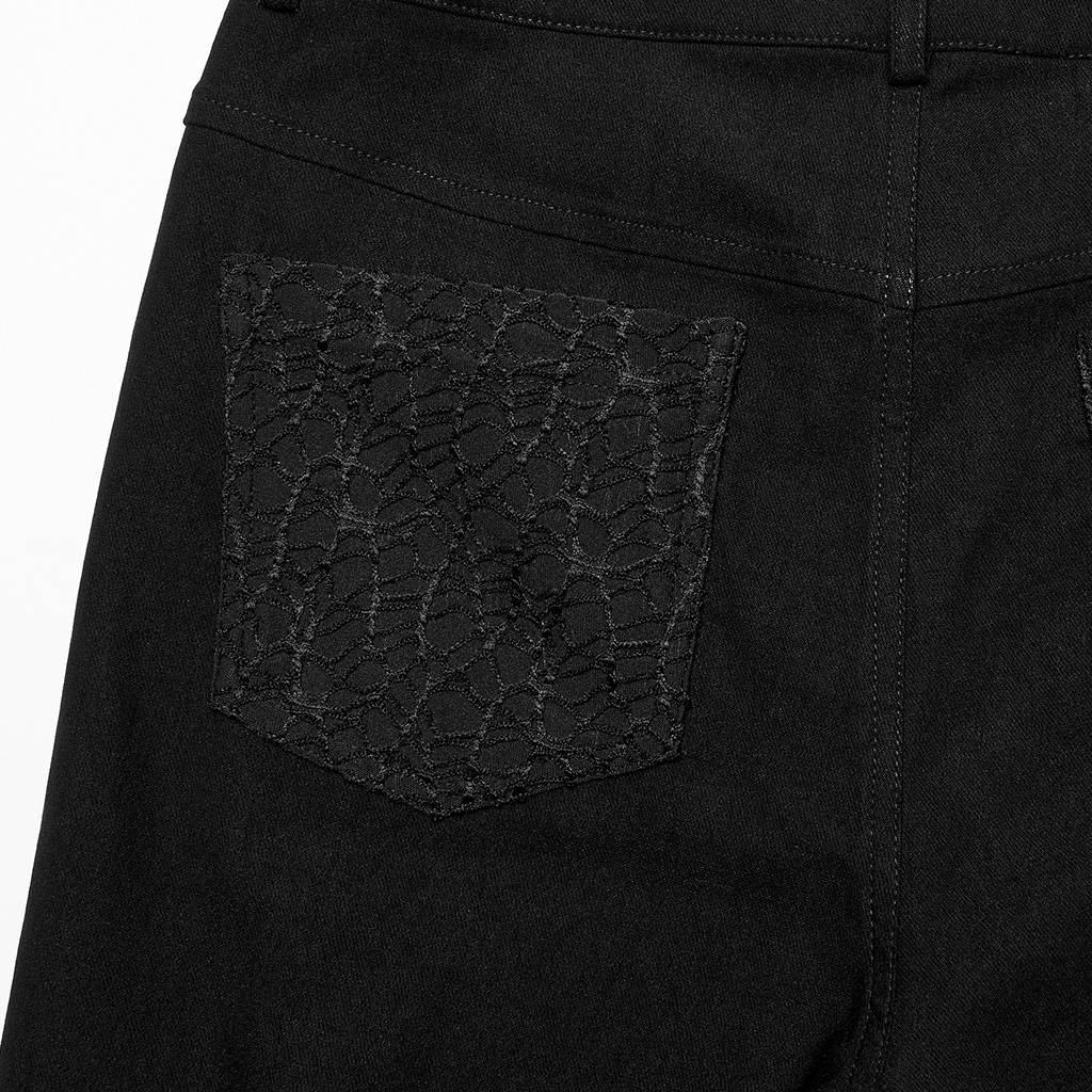 Elastic Goth Mesh Slim Tight Fit Leggings - Image 7