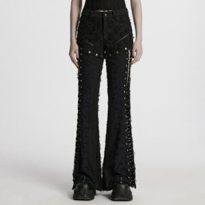 Dark Split Wide Leg Pants