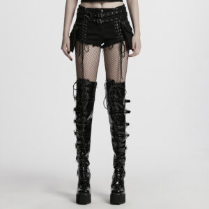 Stretch Denim Hollow Shorts