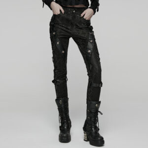 Punk Snake Print Trousers