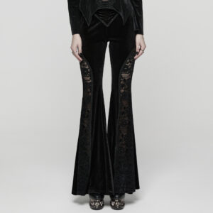 Goth Velvet Flared Trousers