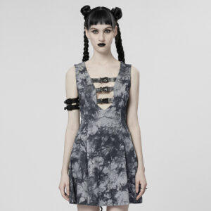 Cyberpunk Tie-Dyed Sleeveless Dress