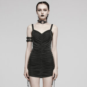 Elastic Knitted Fabric Sexy Punk Dress