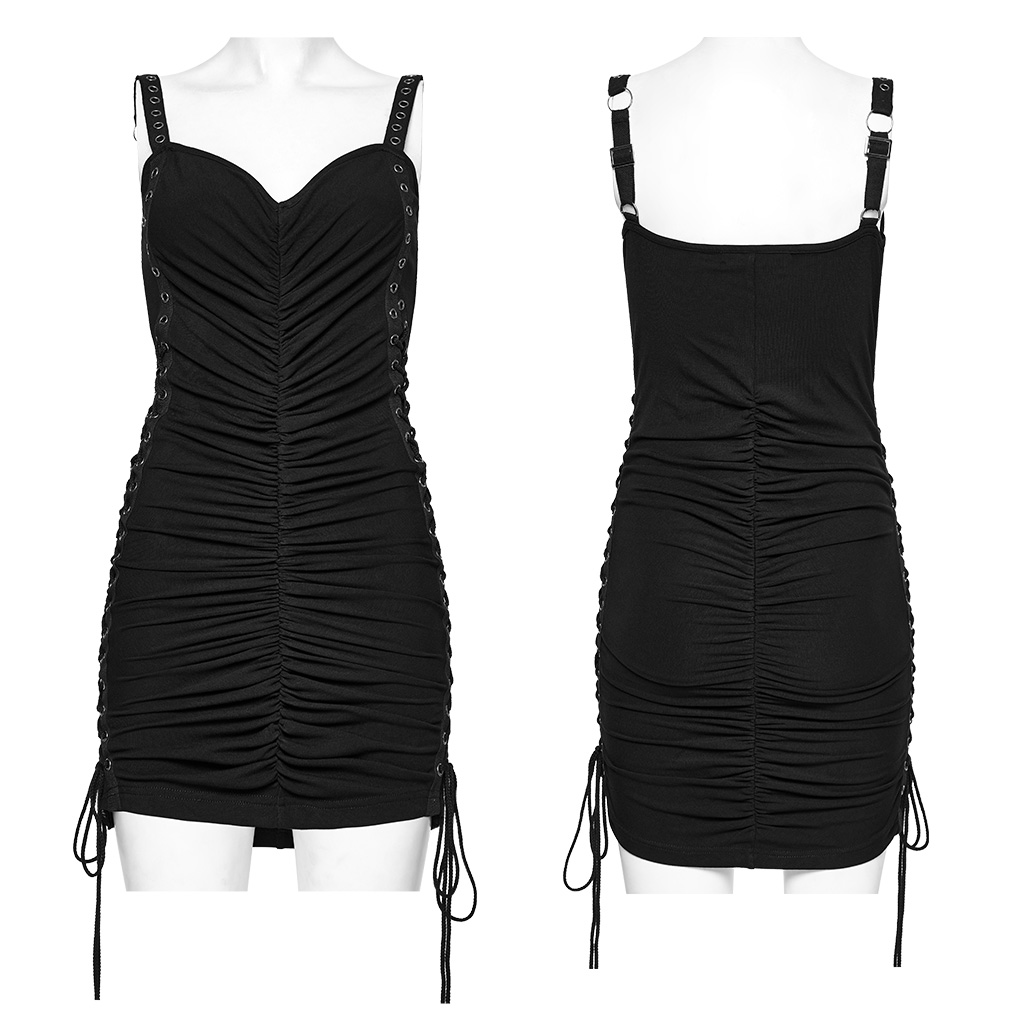 Elastic Knitted Fabric Sexy Punk Dress - Image 5