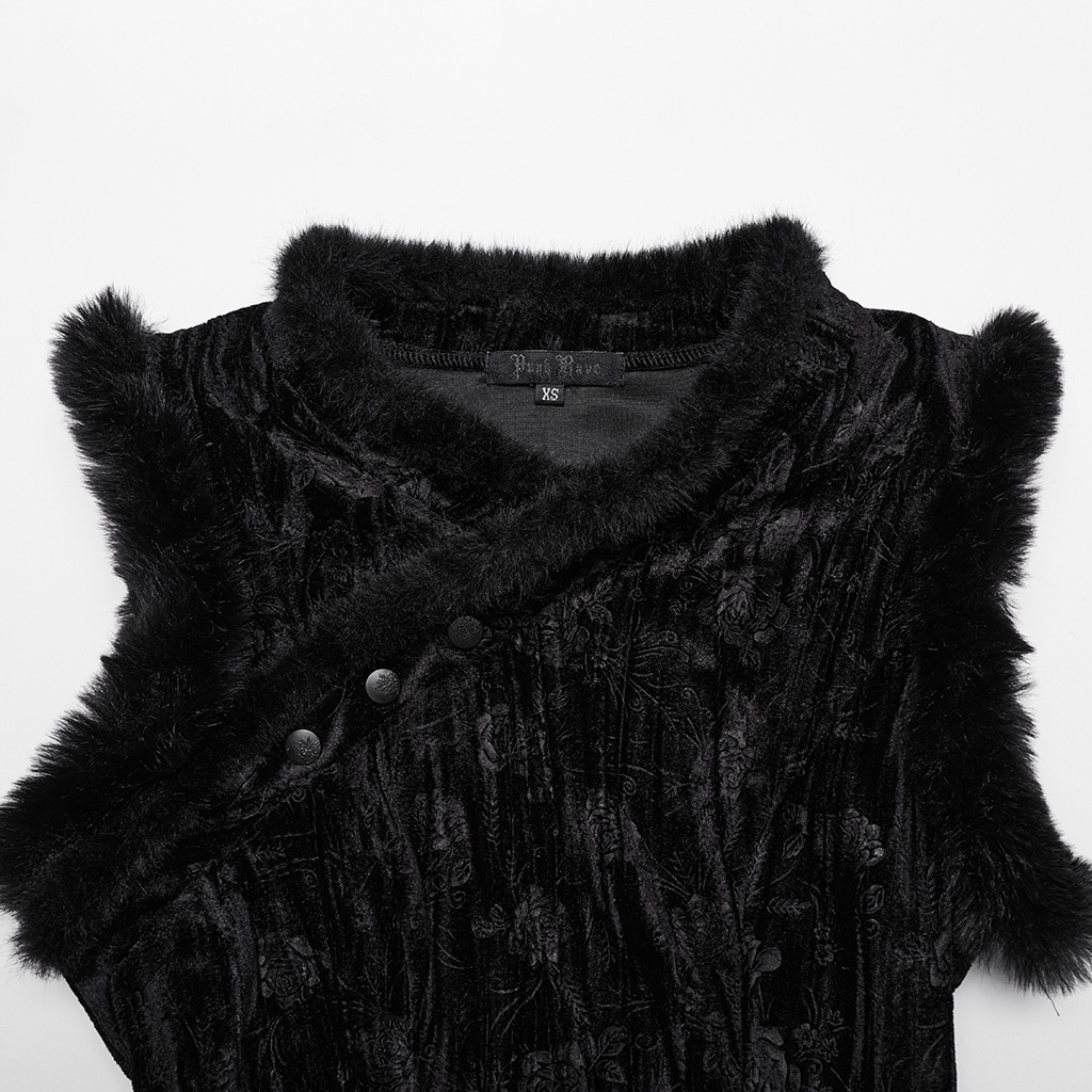 Gothic Flocked Sleeves Chinese Style Dress - Image 6