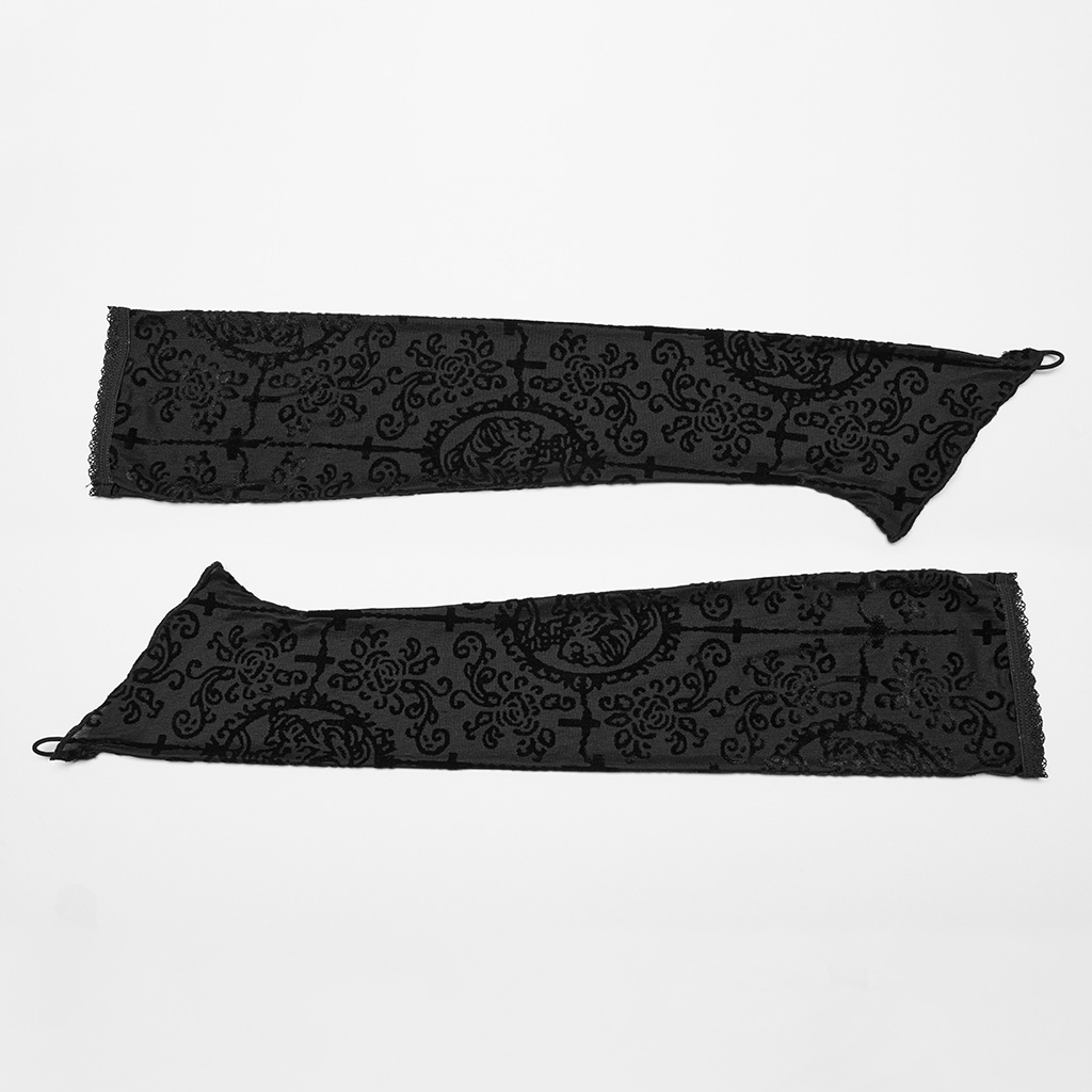 Gothic Flocked Sleeves Chinese Style Dress - Image 7