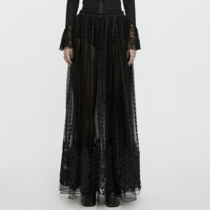 Goth 3D Embroidered Skirt