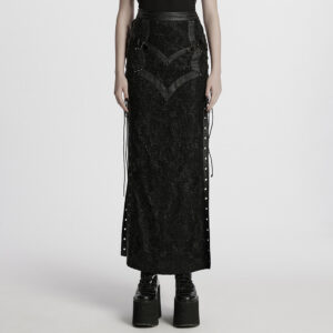 Drawstring Pattern Design Gothic Visual Skirt