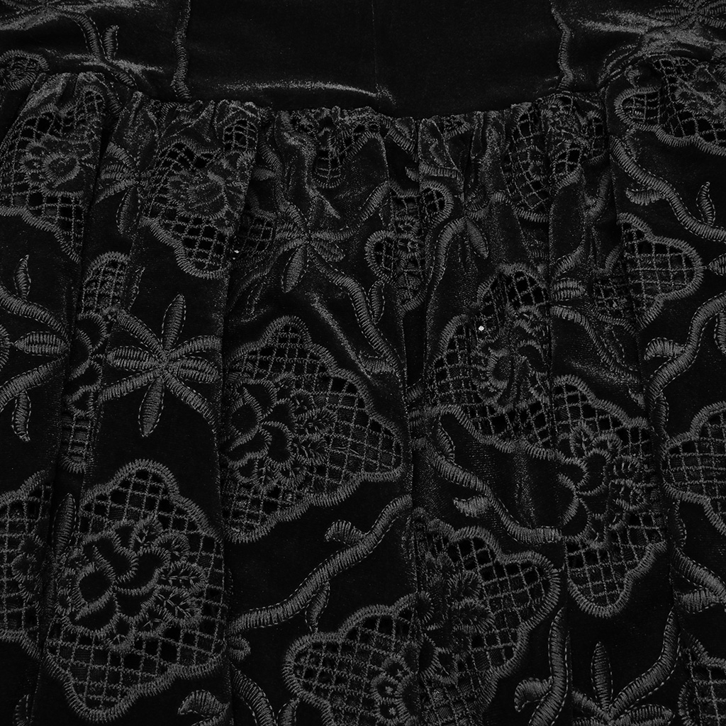 Gothic Retro Velvet Embroidered Dress - Image 6