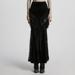 Lace Stitching Design Goth Skirt