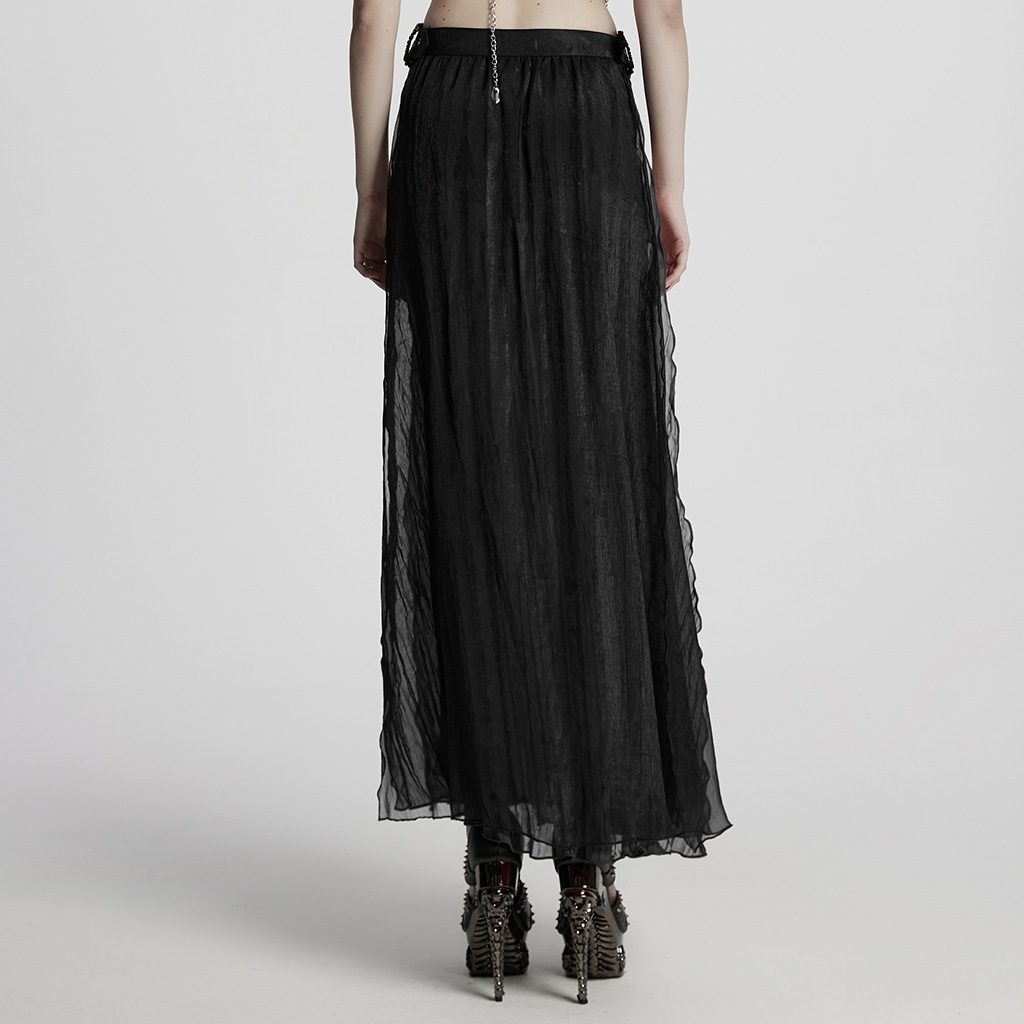 Gothic Goddess Chiffon Long Skirt - Image 2