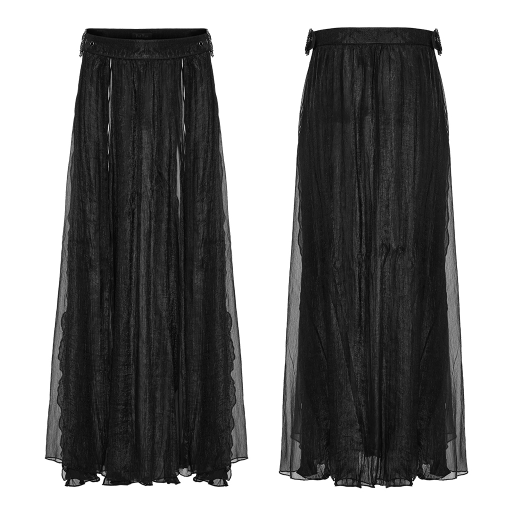 Gothic Goddess Chiffon Long Skirt - Image 4