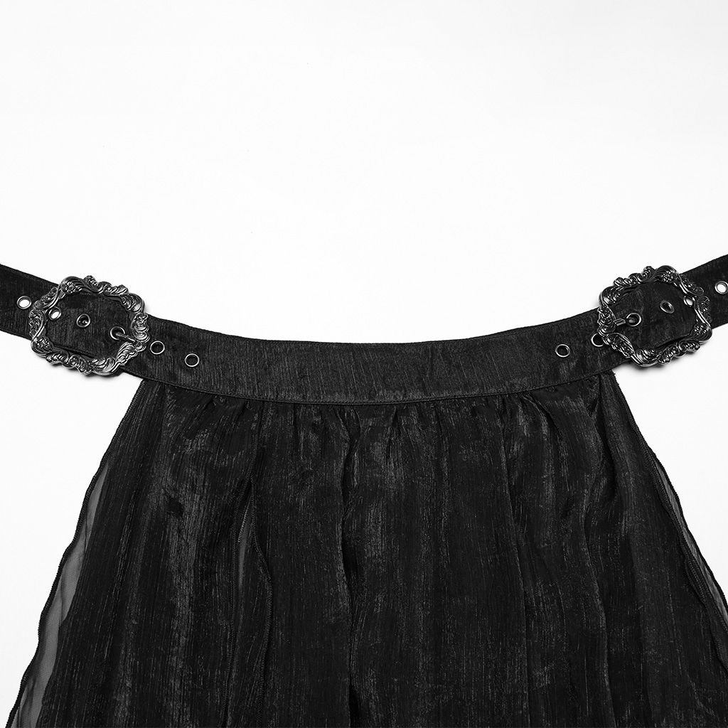 Gothic Goddess Chiffon Long Skirt - Image 5