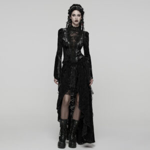 Goth Lace High-Low Skirt
